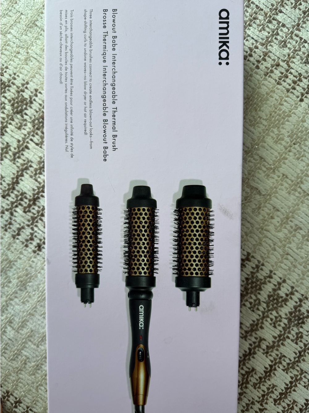 Amika blowout babe Gold and Black Interchangeable Thermal Brush Set